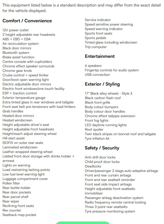 vehicle equipment