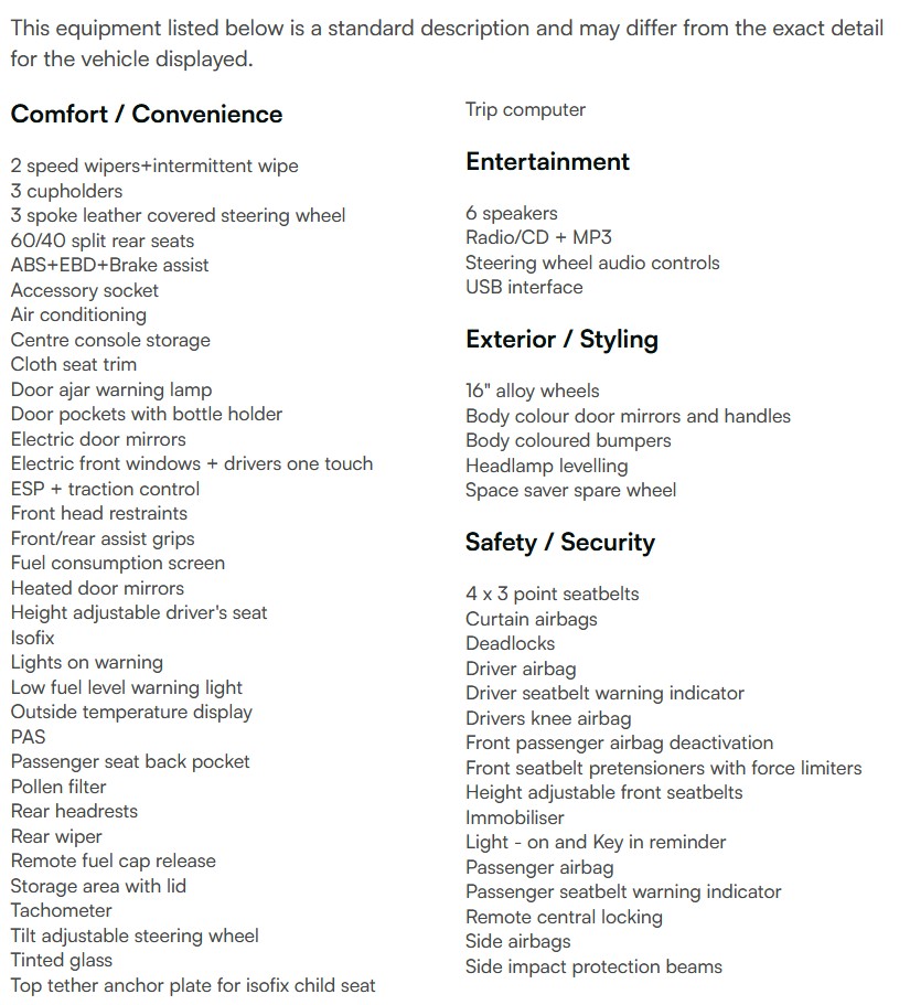 vehicle equipment