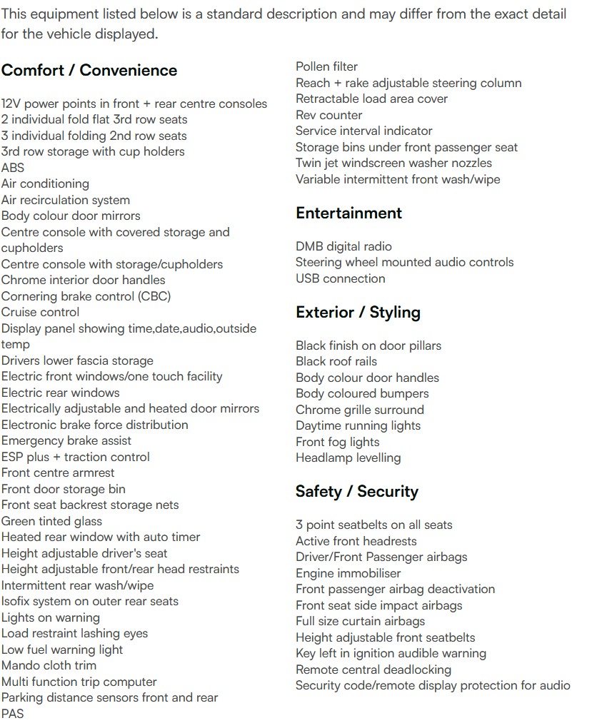 vehicle equipment
