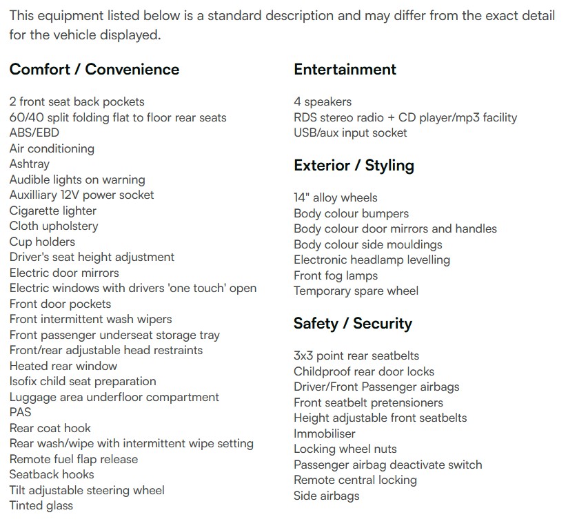 vehicle equipment