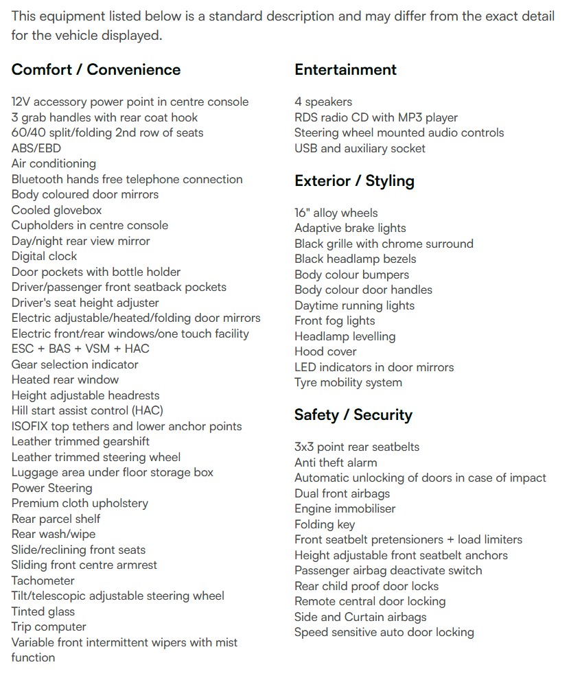 vehicle equipment