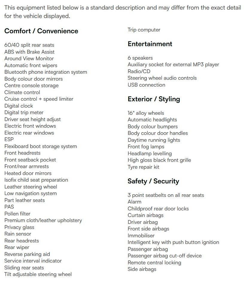 vehicle equipment