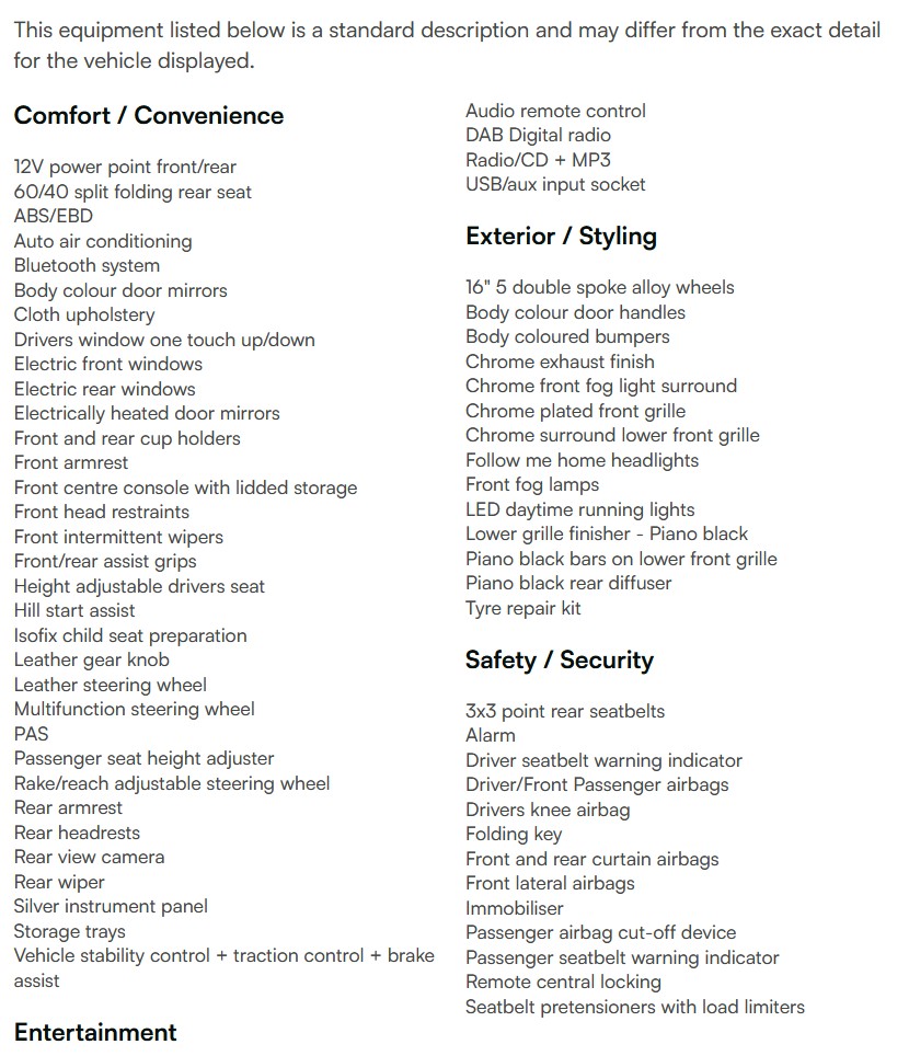 vehicle equipment