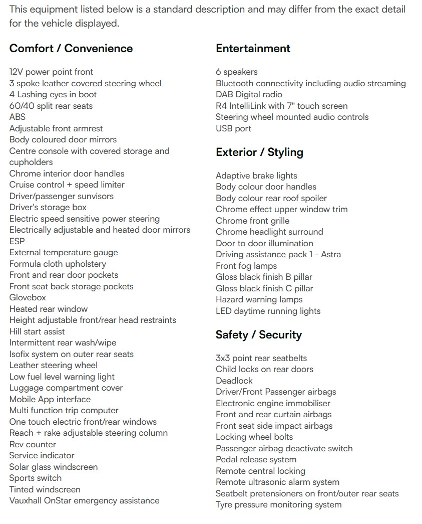 vehicle equipment