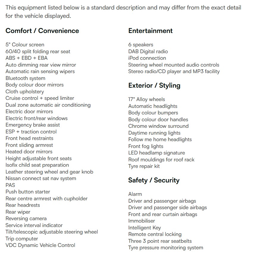 vehicle equipment