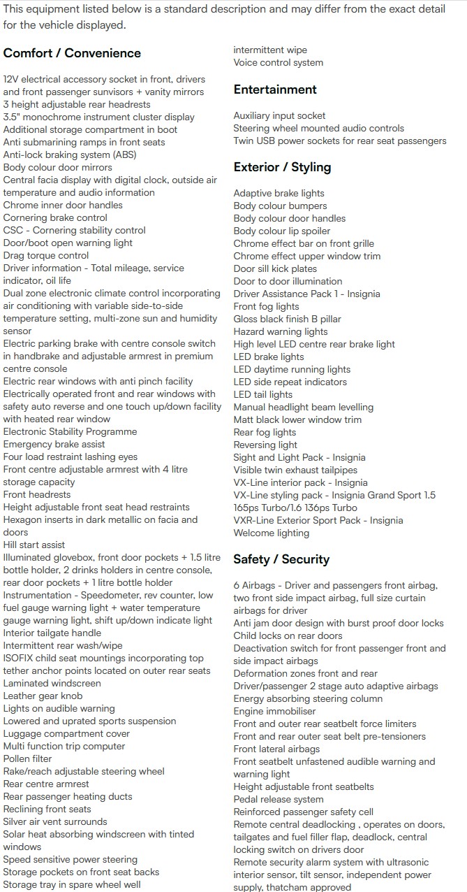 vehicle equipment