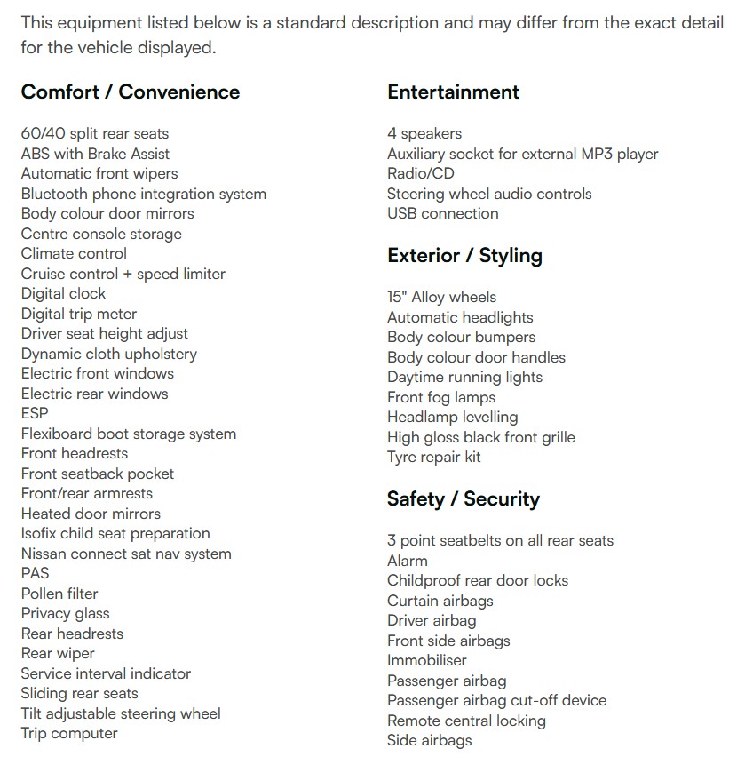 vehicle equipment