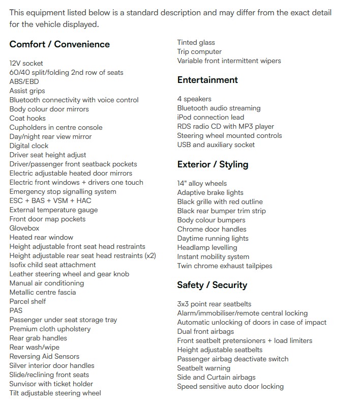 vehicle equipment