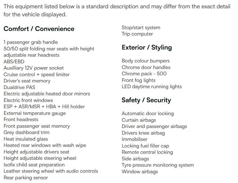 vehicle equipment