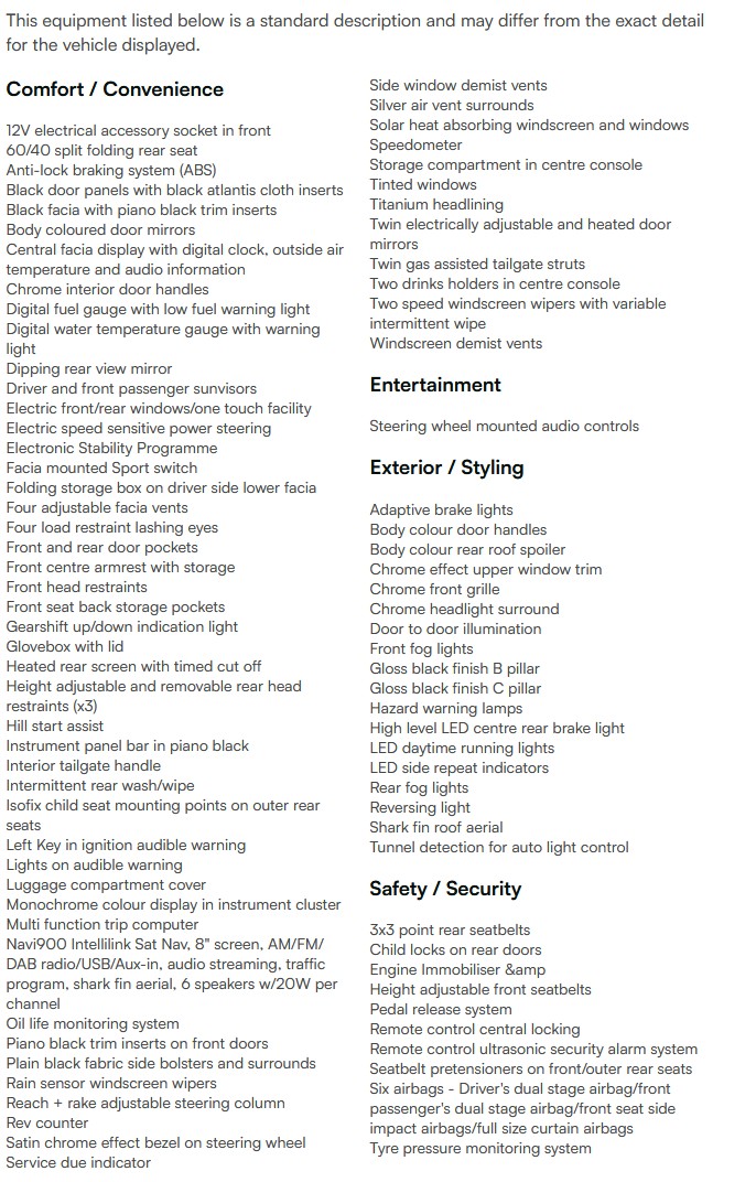 vehicle equipment
