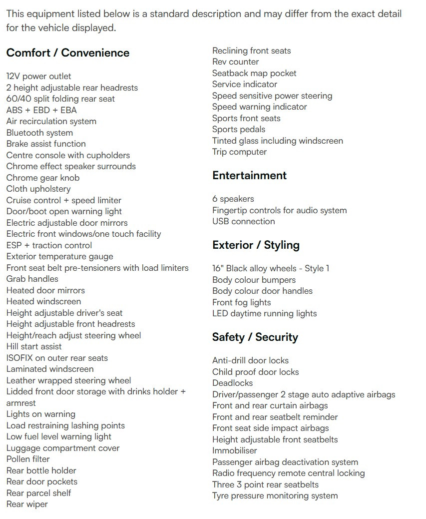 vehicle equipment