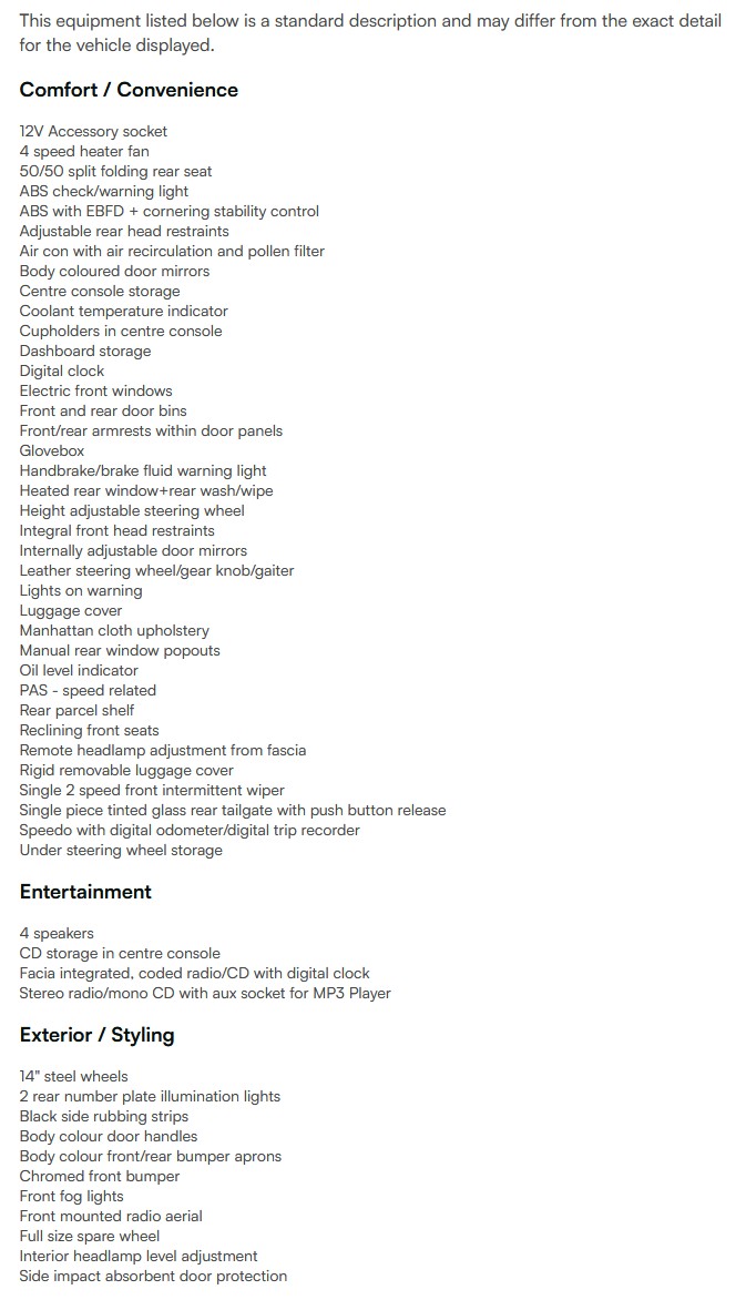 vehicle equipment