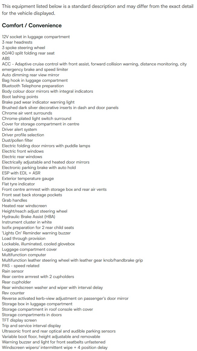 vehicle equipment