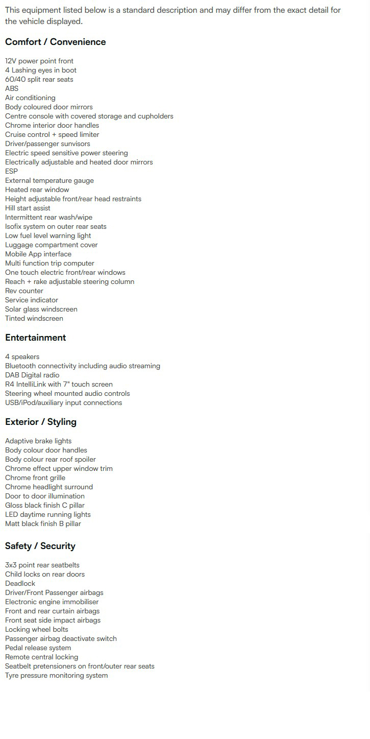 vehicle equipment