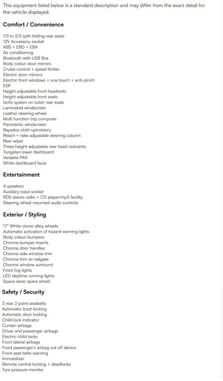 vehicle equipment