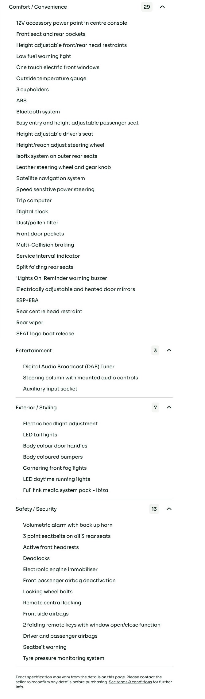 vehicle equipment