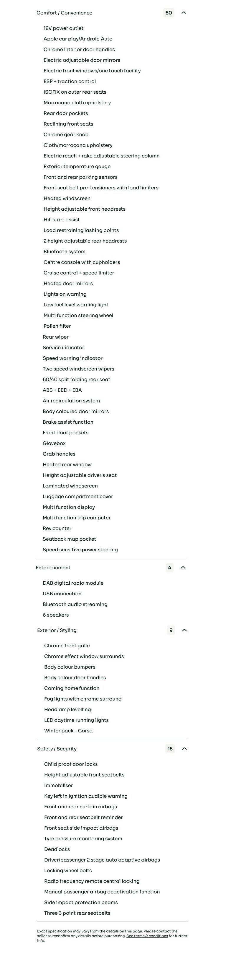 vehicle equipment