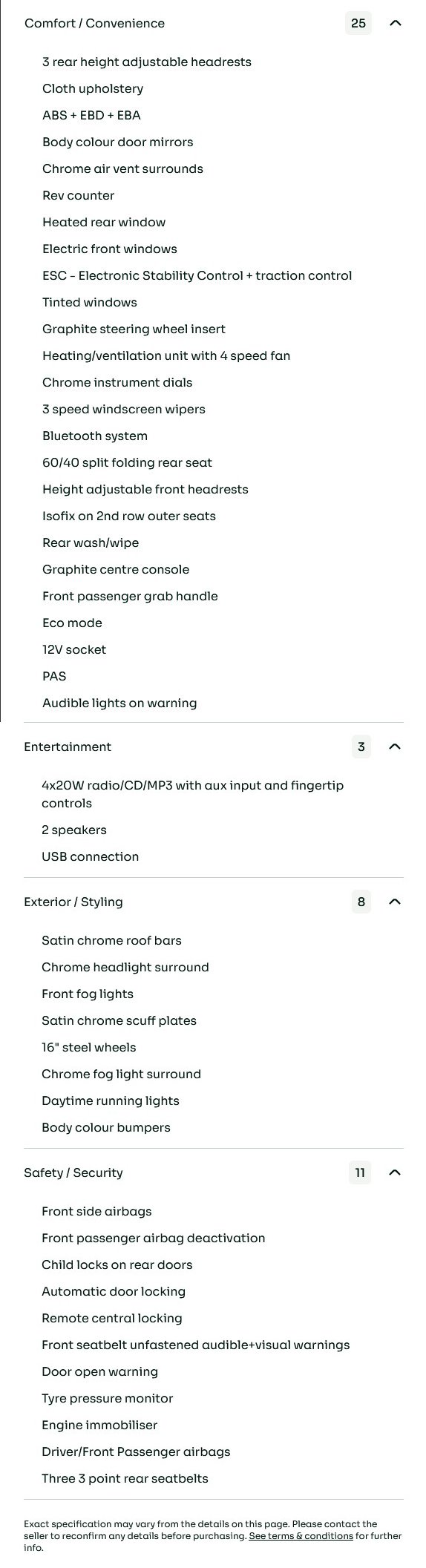 vehicle equipment
