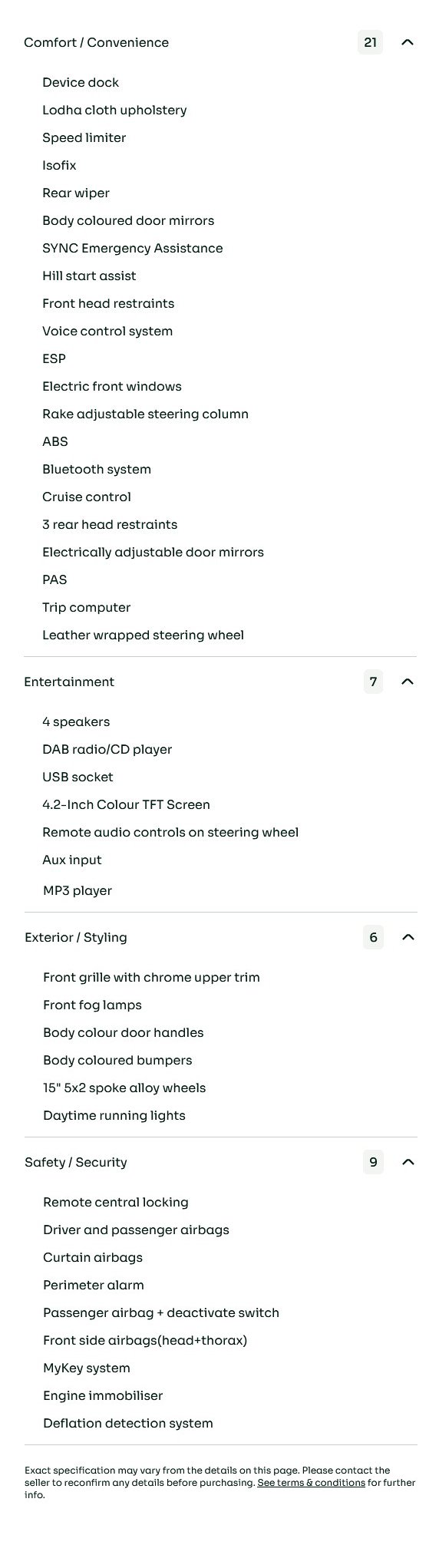 vehicle equipment