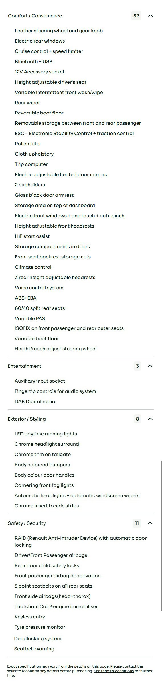 vehicle equipment