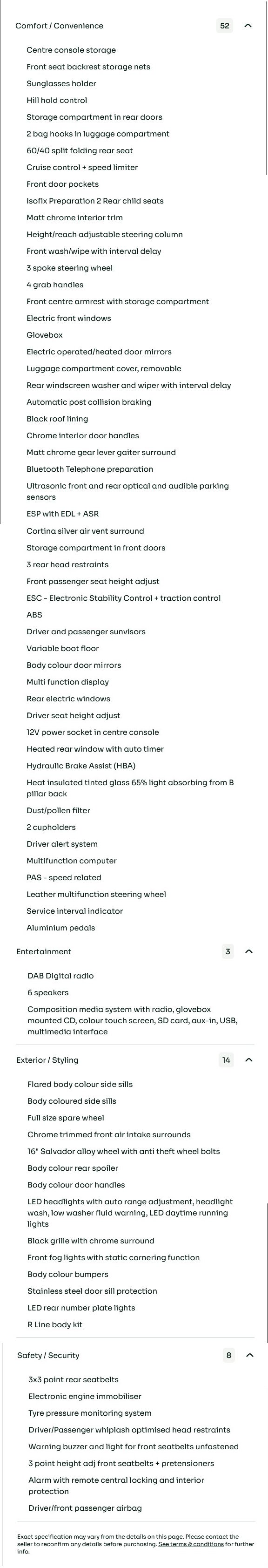 vehicle equipment